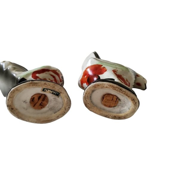 Rooster Chicken Salt and Pepper Shakers Lot of 2 Vintage Japan - Picture 7 of 8